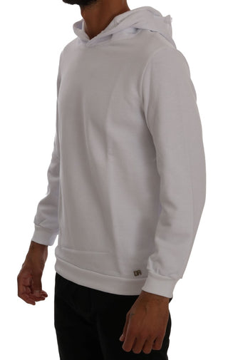 Elegant White Cotton Hooded Sweater - Luxury for You