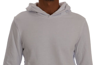 Elegant White Cotton Hooded Sweater - Luxury for You