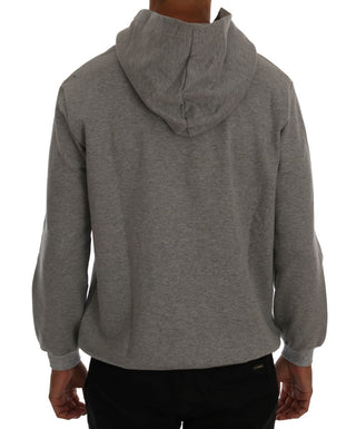 Sophisticated Gray Cotton Hooded Sweater - Luxury for You