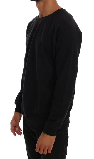 Elegant Black Cotton Crewneck Sweater - Luxury for You