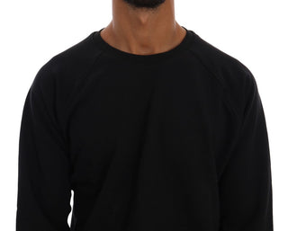 Elegant Black Cotton Crewneck Sweater - Luxury for You