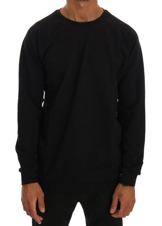 Elegant Black Cotton Crewneck Sweater - Luxury for You