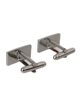 Silver Plated Metal Pin Cufflinks