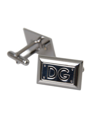 Silver Brass Dg Logo Pin Cufflinks