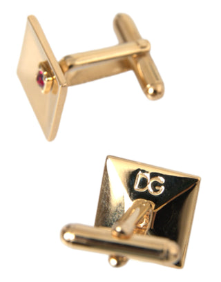 Gold Plated Crystal Pin Cufflinks