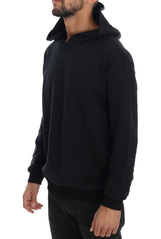 Elegant Black Cotton Hooded Sweater - Luxury for You