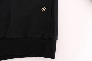 Elegant Black Cotton Hooded Sweater - Luxury for You