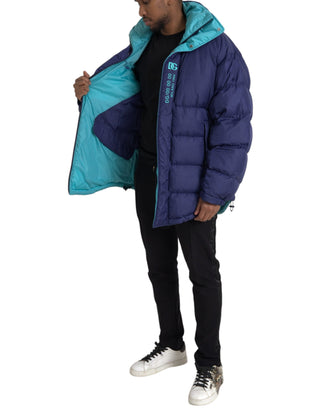 Navy Blue Quilted Windbreaker Puffer Jacket