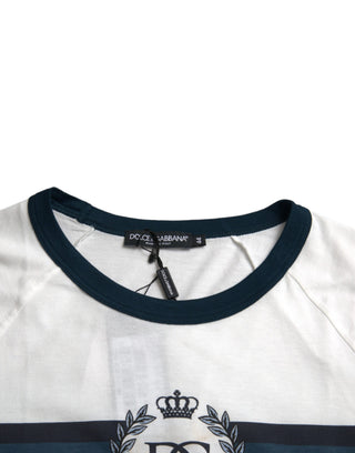 White D&g Logo Cotton Short Sleeves T-shirt