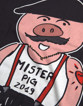 Black Cotton 2019 Year Of The Pig T-shirt