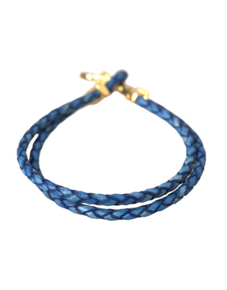 Blue Gold Anchor Bracelet 