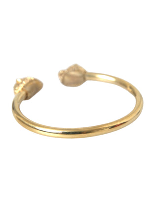 Gold Cz Lion Bangle Bracelet Women