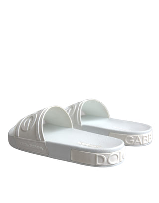 White Rubber Slides Sandals Beachwear Shoes