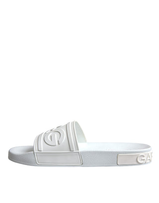 White Rubber Slides Sandals Beachwear Shoes