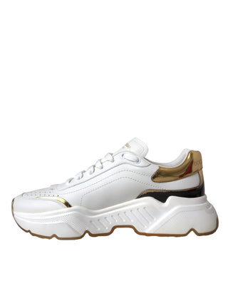 White Gold Daymaster Leather Sneakers Shoes