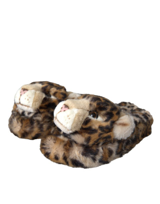 Brown Tiger Slippers Flats Sandals Shoes