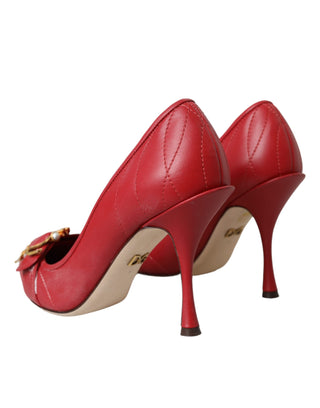 Red Devotion Leather Heels Pumps Shoes