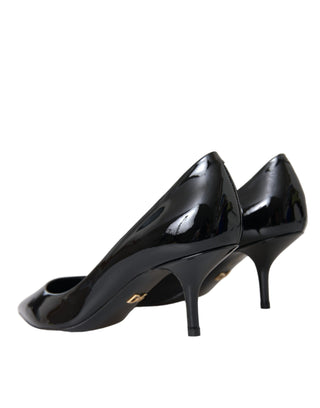 Black Patent Leather Heels Pumps Shoes