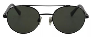 Matte Black Steel Frame Green Lens Dg2245 Sunglasses