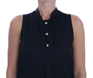 Chic Sleeveless Black Shirt Blouse - Luxury for You