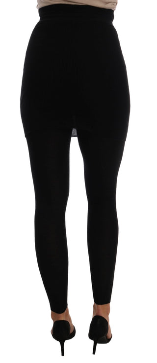 Elegant Black Cashmere Silk Stretch Pants - Luxury for You