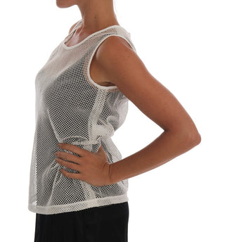 Sleeveless Transparent Net Tank Top - Luxury for You