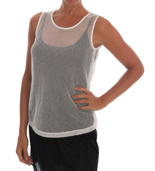 Sleeveless Transparent Net Tank Top - Luxury for You