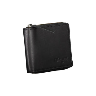 Sleek Leather Round Wallet With Card Spaces