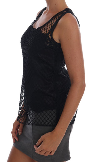 Elegant Black Lace Sleeveless Cami Blouse - Luxury for You