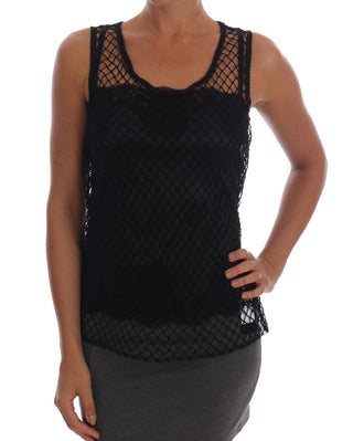 Elegant Black Lace Sleeveless Cami Blouse - Luxury for You