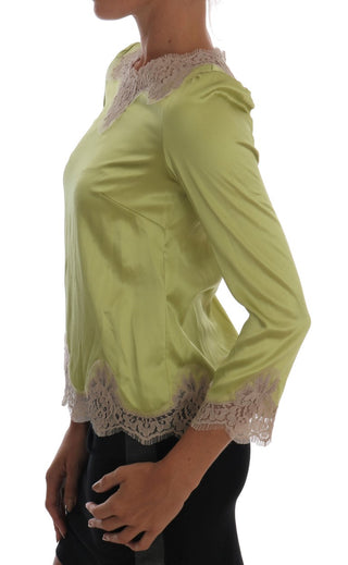 Elegant Floral Lace Silk Blouse - Luxury for You