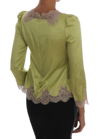 Elegant Floral Lace Silk Blouse - Luxury for You