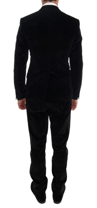 Elegant Black Slim Fit Three-piece Suit - Luxury for You