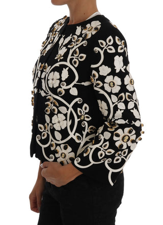 Floral Embroidered Crystal Wool Coat Jacket - Luxury for You