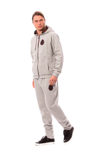 Elegant Gray Cotton Sweatsuit Ensemble - Luxury for You