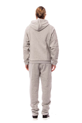 Elegant Gray Cotton Sweatsuit Ensemble - Luxury for You