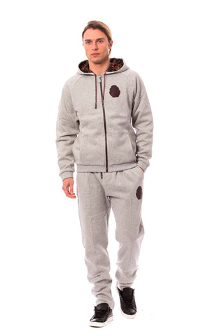 Elegant Gray Cotton Sweatsuit Ensemble - Luxury for You