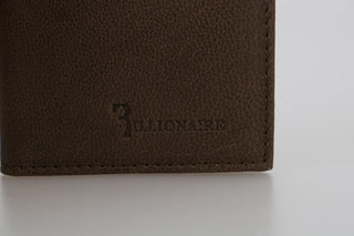 Elegant Leather Men's Wallet In Brown