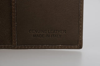 Elegant Leather Men's Wallet In Brown