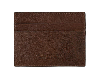 Elegant Leather Men's Wallet In Brown