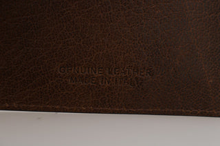 Elegant Leather Men's Wallet In Brown