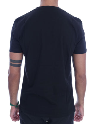 Chic Black Crewneck Tee With 'riders' Motif - Luxury for You