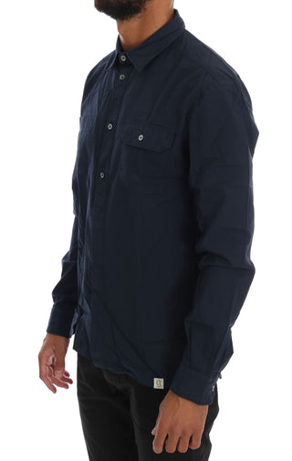 Elegant Blue Cotton Casual Shirt - Luxury for You