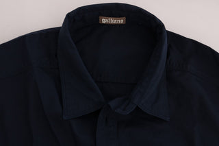 Elegant Blue Cotton Casual Shirt - Luxury for You