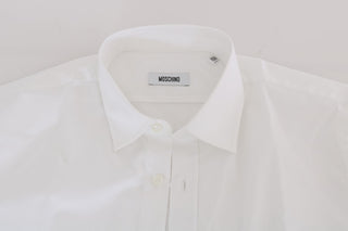 Elegant White Slim-fit Cotton Shirt