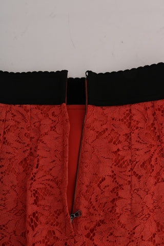 Orange Macramé Lace Pencil Skirt - Luxury for You