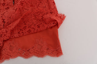 Orange Macramé Lace Pencil Skirt - Luxury for You