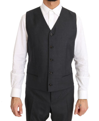 Elegant Gray Double Breasted Wool Silk Suit - Luxury for You