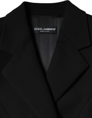 Black Double Breasted Trench Coat Jacket