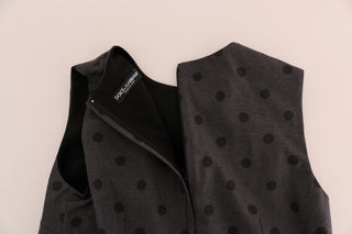 Chic Sleeveless Polka Dot Wool Dress - Luxury for You